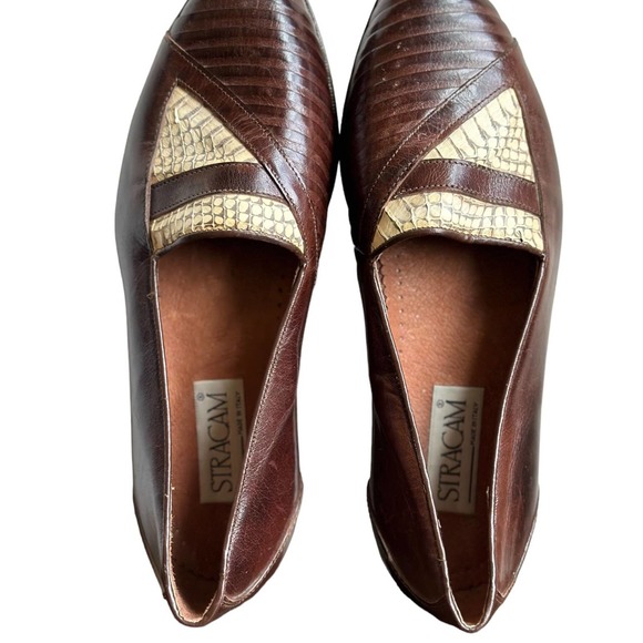 Mens Vintage Stracam Italian Loafers Never Worn Italian Dress Shoe Size 7 1/2 main image 5